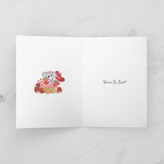 Für ein süßes Mädchen Karte (Innenseite)