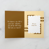 Für eine ganz besondere Schwester Foto brauner Geb Karte (Innenseite)