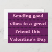 Für eine große Freundin platonisches Valentine Postkarte (Vorne/Hinten)