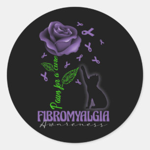 Für eine heilende Fibromyalgie Aufklärung Tag Schw Runder Aufkleber