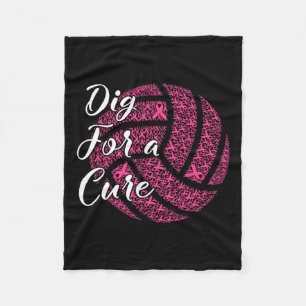 Für eine Heilung Brustkrebs Bewusstsein Volleyball Fleecedecke