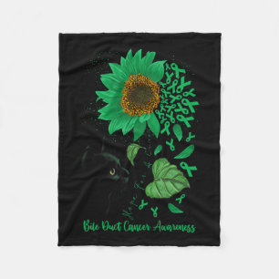 Für Eine Heilung Katze Und Sonnenblume Gallengangs Fleecedecke