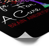 Für eine Heilung von Gehirnaneurysma Aufklärung Tr Poster (Ecke)