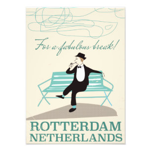 Für eine herrliche Pause! Rotterdam, Niederlande Fotodruck