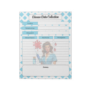 Für eine lebende _ Krankheitsdatenerfassung Notizblock