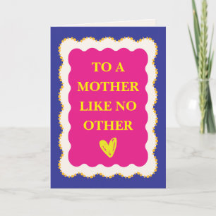 Für eine Mutter wie keine andere Rosa und Blau E Dankeskarte