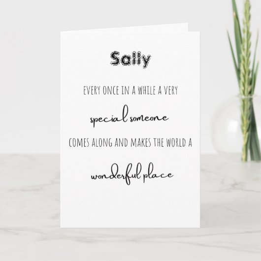 Für eine spezielle geklappte Karte danke (Vorderseite)