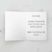 Für eine spezielle geklappte Karte danke (Innenseite)