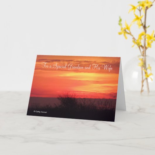 Für eine spezielle Grandson & Seine Ehefrau Jubilä Karte (Gelbe Blume)