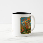 Für eine Tasse Tee sterbend Retro-Skelett-Tee (VorderseiteRechts)