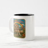 Für eine Tasse Tee sterbend Retro-Skelett-Tee (Vorderseite Links)