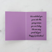 Für eine Tochter-Abschluss-Grußkarte Karte (Innenseite)