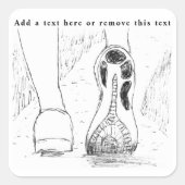 Für eine Wanderskizze Quadratischer Aufkleber (Vorderseite)