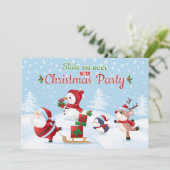 Für eine Weihnachts-Party Einladung vorbei fahren (Stehend Vorderseite)