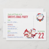 Für eine Weihnachts-Party Einladung vorbei fahren (Rückseite)