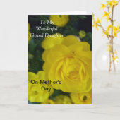 Für eine wunderbare Grand Daughter Karte (Gelbe Blume)