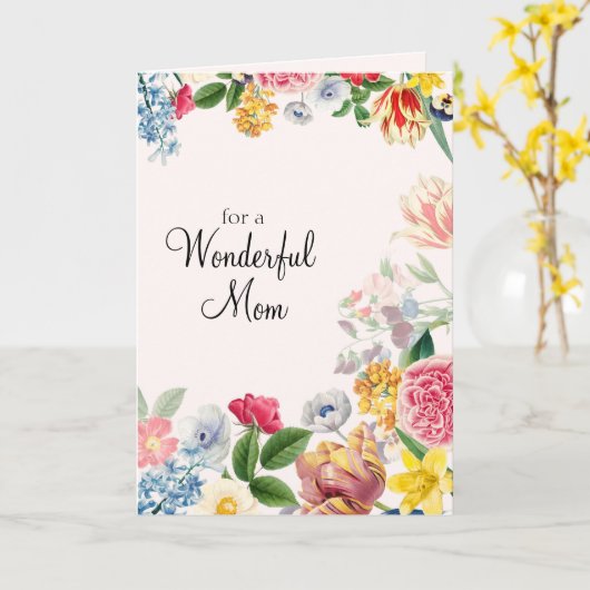 Für eine wunderbare Mama Soft Tulip Spring Florals Karte (Gelbe Blume)