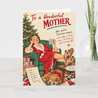 Für eine wundervolle Mutter – Lustige Vintage-Weih Karte