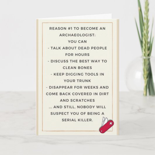 Für einen Archäologen Karte (Vorderseite)