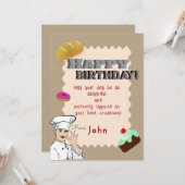 Für einen Bäcker Karte (Vorderseite/Rückseite Beispiel)