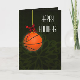 für einen Basketballspieler Weihnachtskarten Feiertagskarte