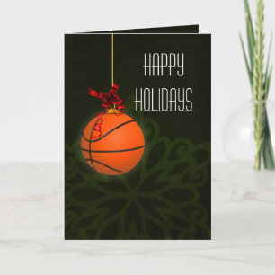 für einen Basketballspieler Weihnachtskarten Feiertagskarte