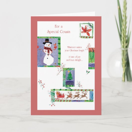 Für einen besonderen Cousin Feiertagskarte (Vorderseite)