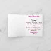 Für einen besonderen Freund Pink Rote Rosen Geburt Karte (Innenseite)