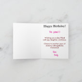 Für einen besonderen Freund rosa gelbe Rosen Gebur Karte (Innenseite)