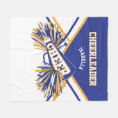 Für einen Chef 📣 - Blau, Gold und Weiß 2 Fleecedecke (Vorderseite (Horizontal))