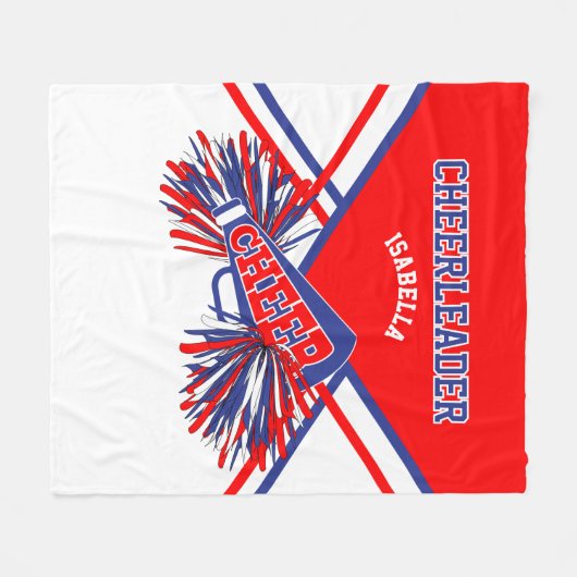 Für einen Chef 📣 - Blau, Weiß und Rot 2 Fleecedecke (Vorderseite (Horizontal))