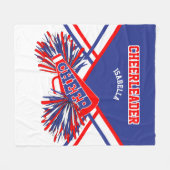 Für einen Chef 📣 - Blau, Weiß und Rot 2 Fleecedecke (Vorderseite (Horizontal))