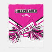 Für einen Chef 📣 - Hot Pink, White & Black Fleecedecke (Vorderseite)