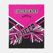 Für einen Chef 📣 - Hot Pink, White & Black Fleecedecke (Vorderseite)