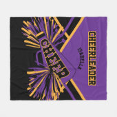 Für einen Chef 📣 - Lila, Gold und Schwarz Fleecedecke (Vorderseite (Horizontal))