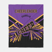 Für einen Chef 📣 - Lila, Gold und Schwarz Fleecedecke (Vorderseite)