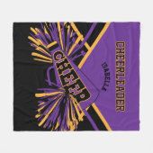 Für einen Chef 📣 - Lila, Gold und Schwarz Fleecedecke (Vorderseite (Horizontal))