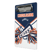 Für einen Chef - Navy Blue, Orange & White Mini Klemmbrett (Gewinkelt2)