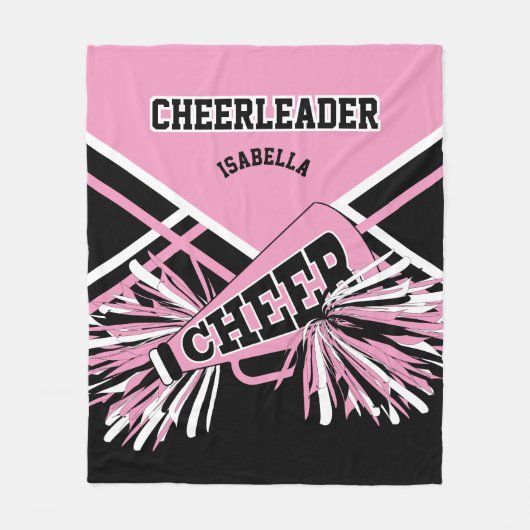 Für einen Chef 📣- Rosa, Weiß und Schwarz Fleecedecke (Vorderseite)