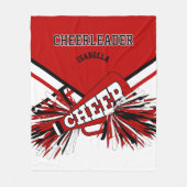 Für einen Chef 📣 - rot, weiß und schwarz Fleecedecke (Vorderseite)