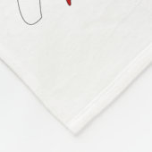 Für einen Chef 📣 - rot, weiß und schwarz Fleecedecke (Ecke)