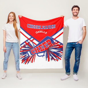 Für einen Chefleader 📣 - Blau, Weiß und Rot Fleecedecke