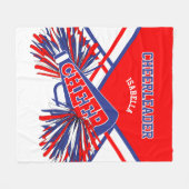 Für einen Chefleader 📣 - Blau, Weiß und Rot Fleecedecke (Vorderseite (Horizontal))