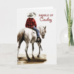 für einen Cowboy am Geburtstag Western Themed Hors Karte