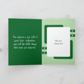 Für einen ganz besonderen Bruder Foto Grün Geburts Karte (Innenseite)