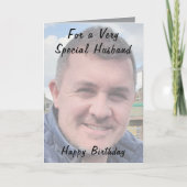 Für einen ganz besonderen Ehemann Foto grauer Gebu Karte (Vorderseite)