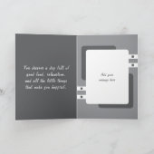 Für einen ganz besonderen Ehemann Foto grauer Gebu Karte (Innenseite)