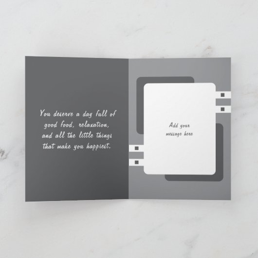 Für einen ganz besonderen Ehemann Foto grauer Gebu Karte (Innenseite)