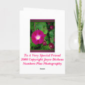 Für einen ganz besonderen Freund - Morgenruhm Karte (Rückseite)