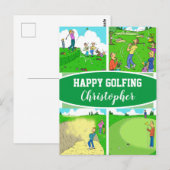 Für einen Golfer oder Golfspieler, frohe Golfbotsc Postkarte (Vorne/Hinten)